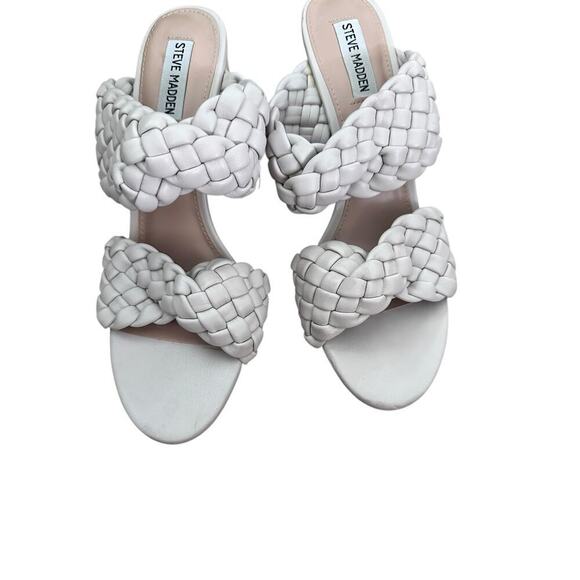 Steve Madden Women's Cream Beige Braided Twisted Heels Size 11M - Picture 5 of 10